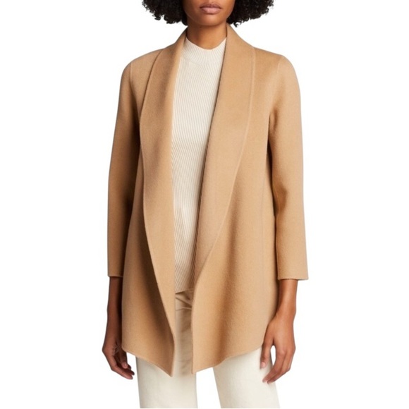 EUC/LIKE NEW Theory Clairene Double-Face Wool Cashmere Jacket/Coat in Camel - S - Picture 3 of 13